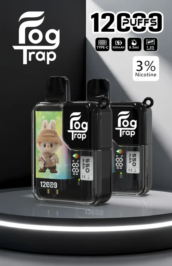 Fog Trap 拉布布×蠟筆小新 12000口拋棄式電子煙 LCD顯示 Type-C充電