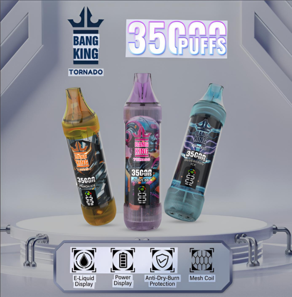 Bang King 35000口拋棄式電子煙|Dual Mesh・Type-C快充・多口味一次性電子煙