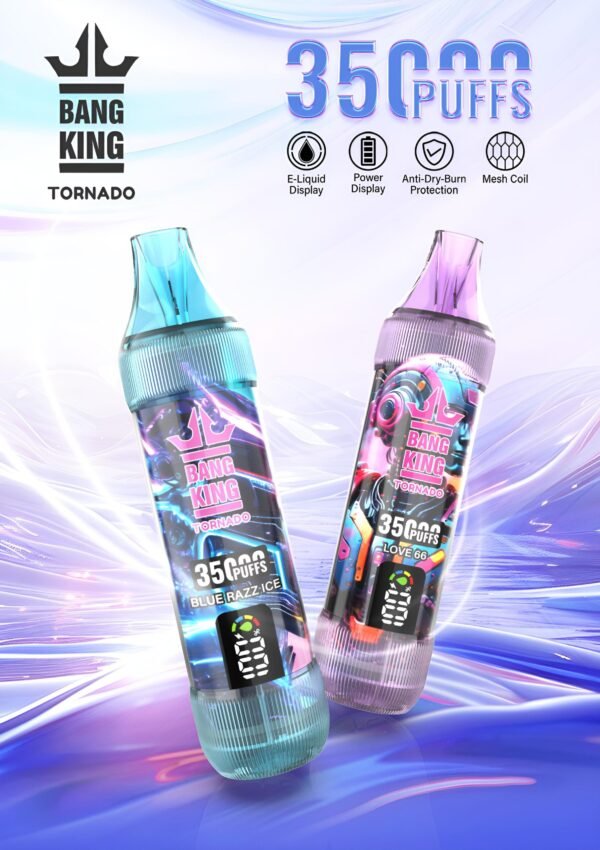 Bang King 35000口拋棄式電子煙|Dual Mesh・Type-C快充・多口味一次性電子煙