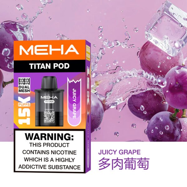 MEHA 魅嗨 TITAN 泰坦 15000 一次性電子煙|15ml 大容量・雙霧化芯・最高19W