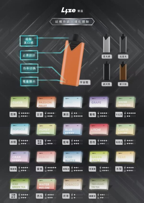 Lyze 萊茲 10000口換彈式電子煙煙彈|東京魔盒通用|穩定口感 × 長效續航